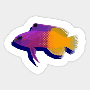 COLORFUL CORAL REEF FISH Sticker